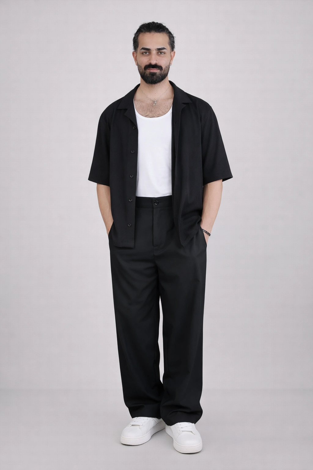 TEXTURED KNIT SHIRT