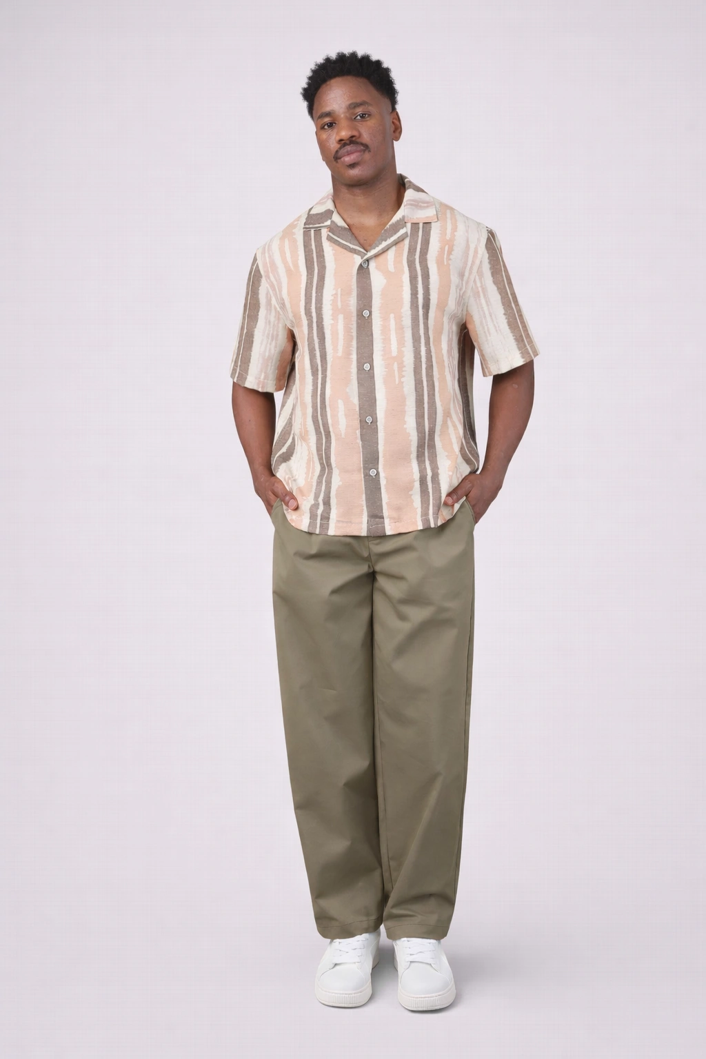 HAIF ELASTIC WAIST PANTS